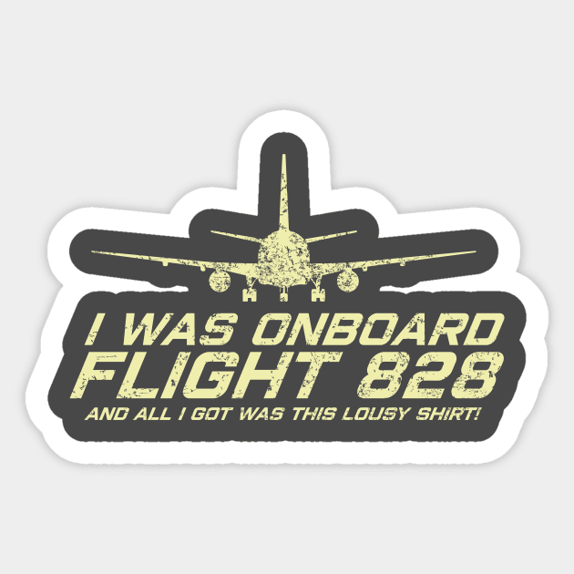 FLIGHT 828 Sticker by KARMADESIGNER T-SHIRT SHOP